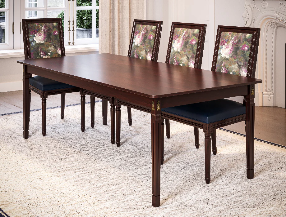 Vintage Floral Back Dining Set