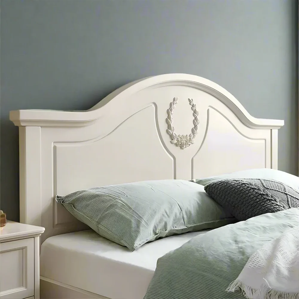Ivory Carved Panel Bed