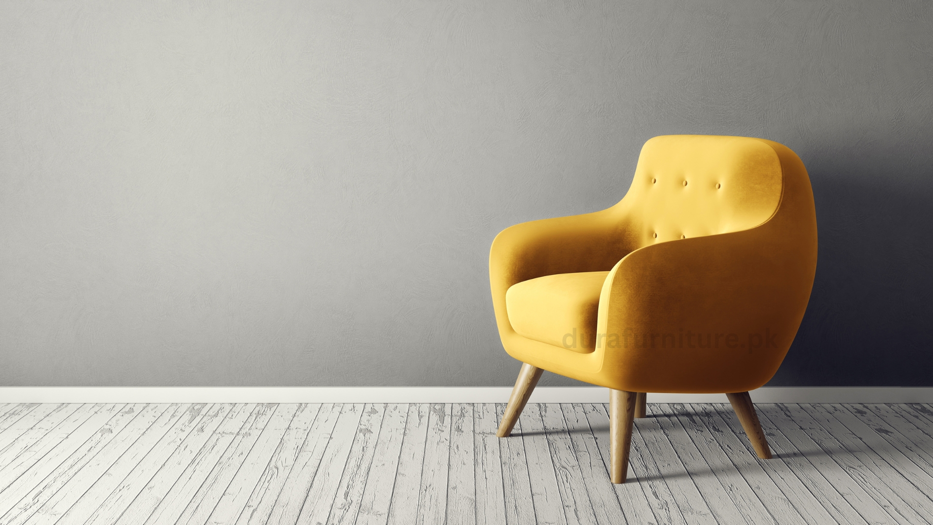 Golden Mustard Retro Armchair(Pair)