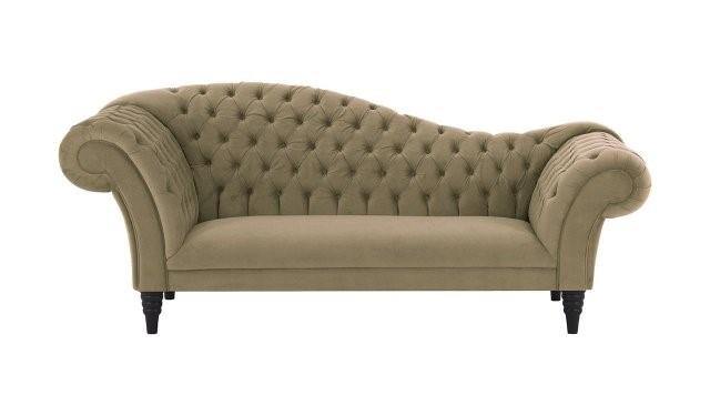 Tufted Velvet Curved Back Sofa