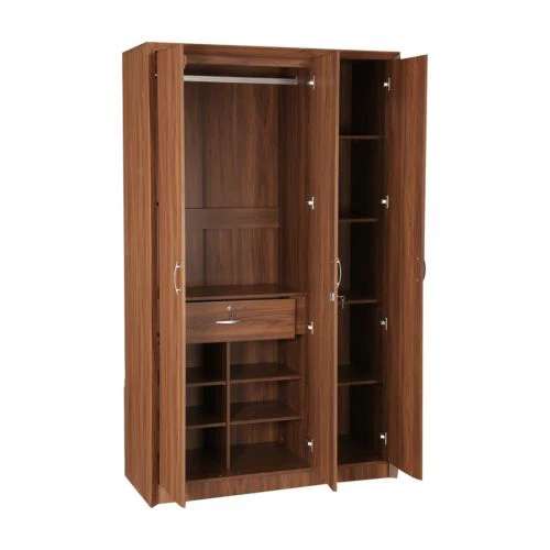 Two-Door Multi-Utility Wardrobe with Drawer