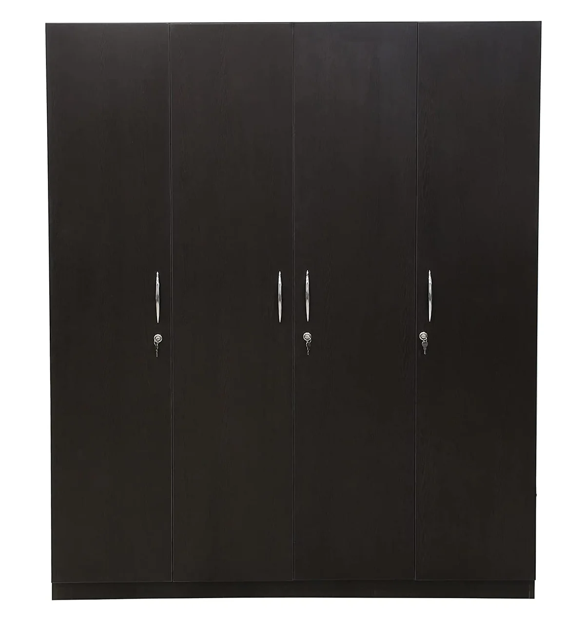Full Black Four Doors Wardrobe