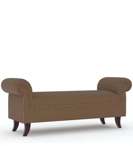 Studded Accent Bench with Rolled Arms