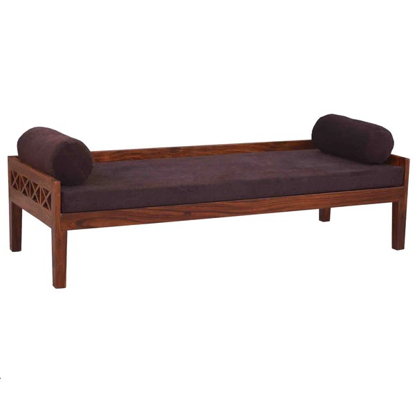 Contempo Wooden Divan with Round Cushions