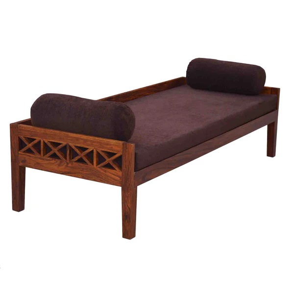 Contempo Wooden Divan with Round Cushions